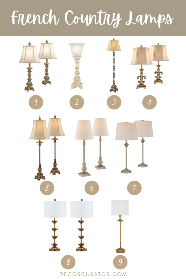 French Country Lamps - Decor Curator